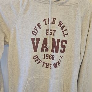 Vans Gray Hoodie with Maroon Logo